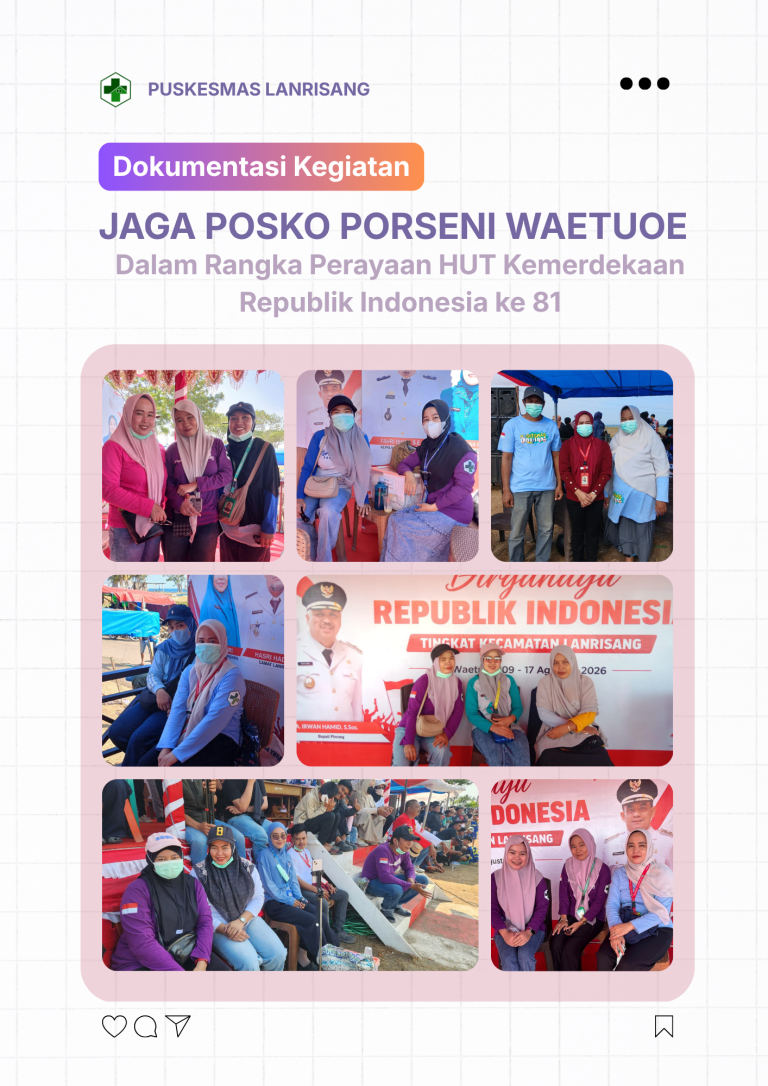 Semangat Kemerdekaan, Puskesmas Lanrisang Kawal Kegiatan Seni dan Olahraga HUT ke-81 RI