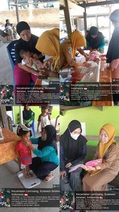 Pelayanan  imunisasi dan gizi di Posyandu Cempaka Putih Bontopucu untuk Pantau Tumbuh Kembang Balita di Kecamatan Lanrisang