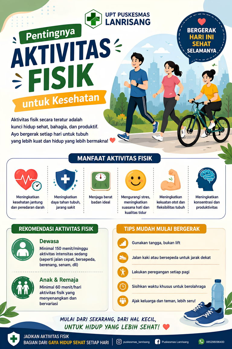 Pentingnya Aktivitas Fisik untuk Kesehatan: Bergerak Hari Ini, Sehat Selamanya